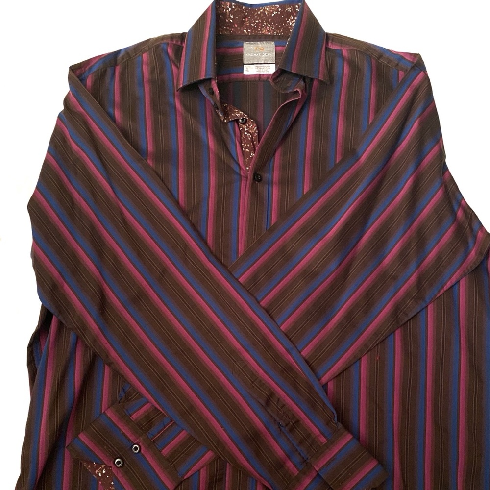 Thomas Dean Men’s Button Down Shirt - XL